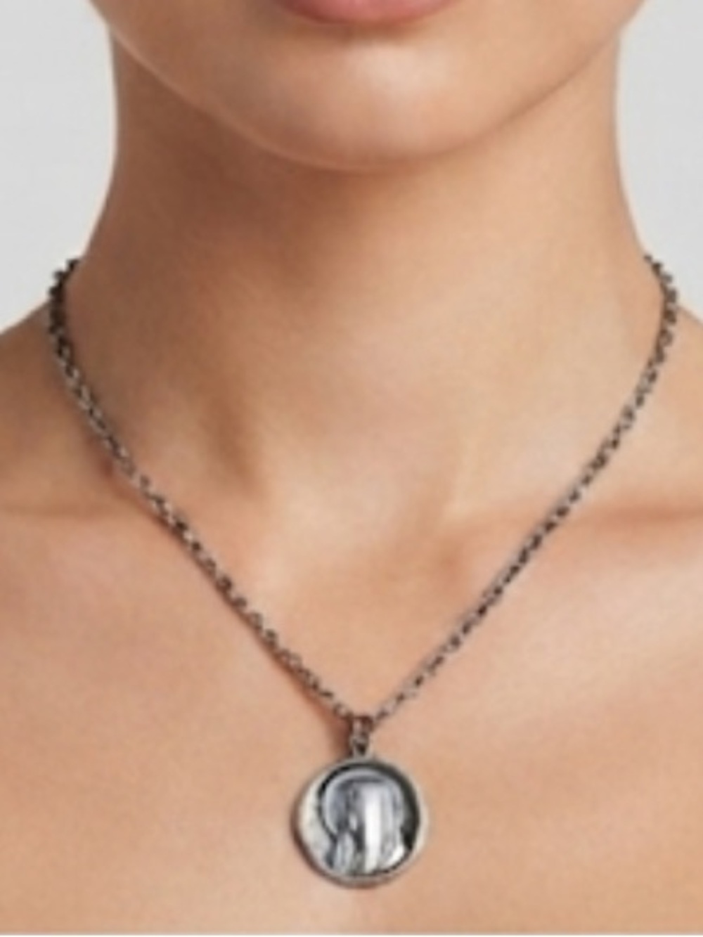 Vintage-Style Silver Tone Madonna Pendant Necklace - Women Jewelry
